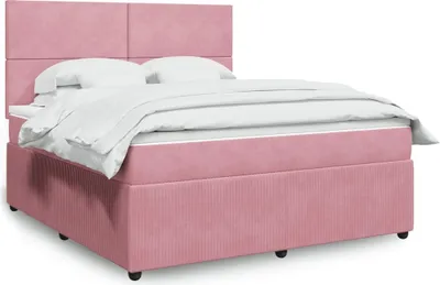 Produktbild von Möbel Boxspringbett mit Matratze Rosa 180x200 cm Samt - Klassische Betten 3294705