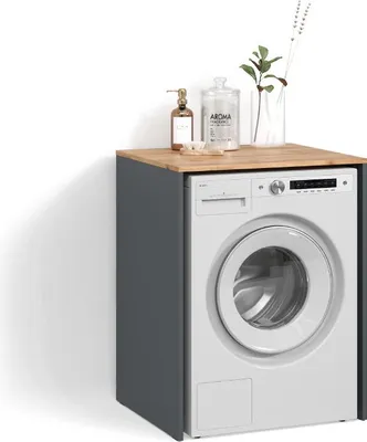 Produktbild von Waschmaschinenschrank Livinity Paolina Anthrazit/Goldkraft Eiche 68 x 88.2 cm, Model 57394