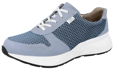Produktbild von FINN COMFORT Leganes Damen Schnürschuhe hellblau Nubukleder Mesh - Größe: UK 5