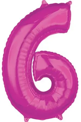Immagine prodotto di amscan® 3662101 Palloncino in foil XL numero 6 - rosa