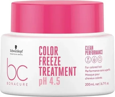 Produktbild von Schwarzkopf Professional BC Bonacure Color Freeze Treatment pH 4.5 Clean Performance Schutzmaske für meliertes und coloriertes Haar 500 ml