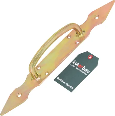 Obrázek produktu pro KOTARBAU® Dveřní klika 320 mm Kovaná klika Dveřní klika Pozinkovaný golf z oceli Dveřní klika Ocelová klika Dveřní madlo Dveřní kování Brána Kování Posuvné dveře Nábytková klika Posuvné dveře Klika Stodolní dveře Klika Stodola