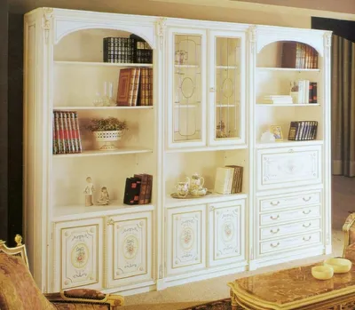 Produktbild von Casa Padrino Luxus Barock Schrank Weiß / Mehrfarbig / Gold - Handgefertigter Barock Wohnzimmerschrank - Barock Wohnzimmer Möbel - Luxus Qualität -  Italy