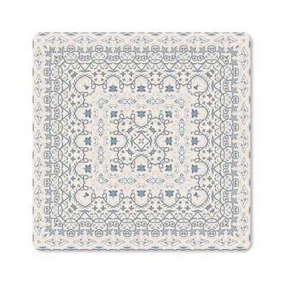 Produktbild von MuchoWow® Mauspad Mousepad Perserteppich - Teppich - Muster - Blau 20x20 cm - Mousepads - Maus Mat - Pad - Mausunterlage - Desk Mat - Bureauartikeln