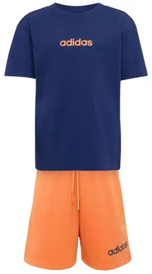 Image de Ensemble de sport Adidas T-Shirt and Shorts Set "Dark Blue / Dusky Orange" pour Garçon