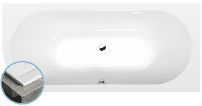 Zdjęcie produktu dla Wanny Polysan - Wanna asymetryczna, 1850x800x470 mm, prawa, biała 72129S