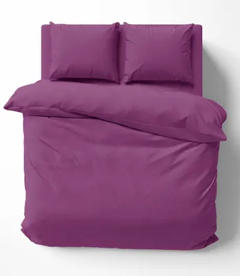 Produktbild von Uni Bettwäsche 240x220 cm lila violett Doppelbett Einfarbig Renforce Baumwolle