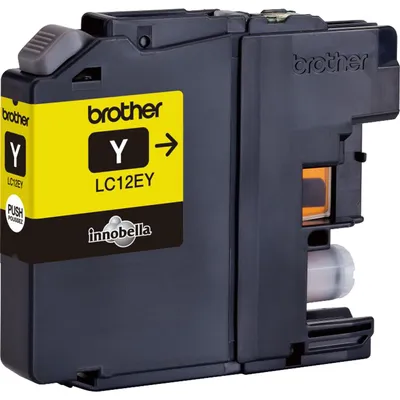 Obrázok produktu pre Brother LC12EY, Žltá, Atrament na pigmentovej báze, 1 kusov, 1200 strany, Balenie po jednom kuse