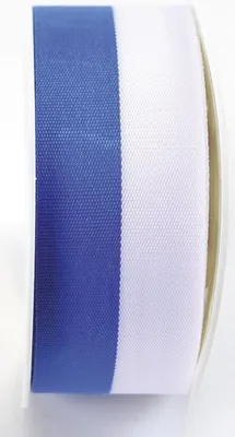 Image de Goldina® 84711501320025 Zier Acetatband - 15 mm x 25 m, blau/weiß