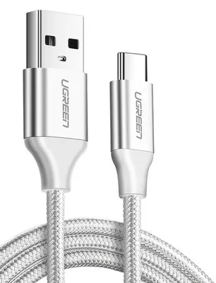 Obrázok produktu pre UGREEN poniklovaný kábel QC3.0 USB-C, 2 m, s bielou hliníkovou zástrčkou