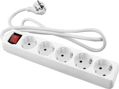 Produktbild von Onlex Basisschalterkabel 5 Steckdosen 5 M Silber  Silber One Size