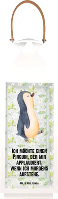 Imagen del producto de Linterna decorativa de pingüino, tamaño XL. Ideal para regalos, para colocar, como farol, lámpara colgante, para hermanas, para iluminar, para hermanos, para la familia, como lámpara de jardín, para aplaudir, para momentos de descanso