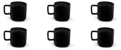 Immagine prodotto di Excelsa Set di 6 tazze da caffè espresso Nordic Stoneware 8 Cl Nero