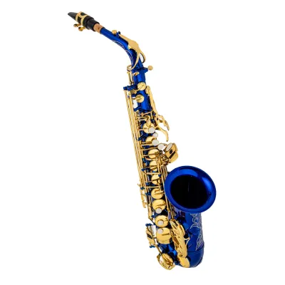 Produktbild von Eb-Altsaxophon, Messing-Esaxophon, 802 Tonarten, Holzblasinstrument, mit Reinigungsstab, Stoffhandschuhen, Gurt, gepolsterter Tasche