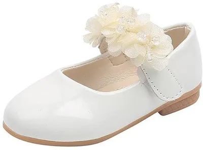 Produktbild von Mary Jane-sneaker mit Blumen - flache Sneaker - Mädchen-Sneaker - bequemer Stil - Klettverschluss - elegante Kleidungssneaker
