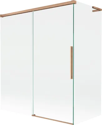 Immagine prodotto di Mexen Rox L paratia da vasca 2 ante scorrevoli 140 + 70 x 150 cm, trasparente, rame spazzolato - 8C9L-140-070-65-00