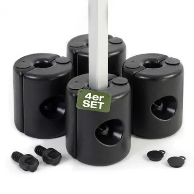 Produktbild von Sekey Pavillonstandfüße 4er Set, 22x22x25 cm, HDPE Gewichte, Stabilisation für Gartenpavillon & Festzelt