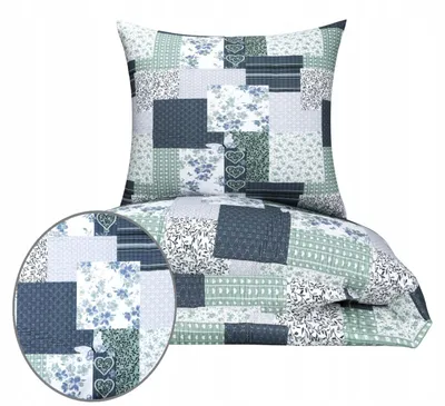 Produktbild von Nyks 137Nmi Flanell-Bettwäsche Patchwork 160x200 cm
