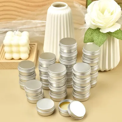 30 Aluminiumdosen 15 ml, silber, 3,9 x 2 cm, für Kosmetik & Co.