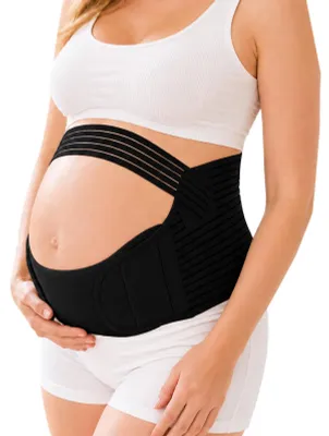 Produktbild von Schwangerschaftsgürtel Bauchbinde Stützgürtel - 3-in-1 - Verstellbar - Atmungsaktiv - Bauch- und Lendenstütze