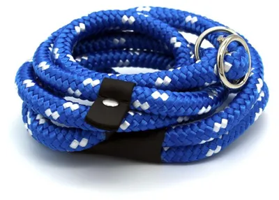 Produktbild von MewogS Moxonleine 8mm LIGHT mit Zugbegrenzung 100cm blau/weiß