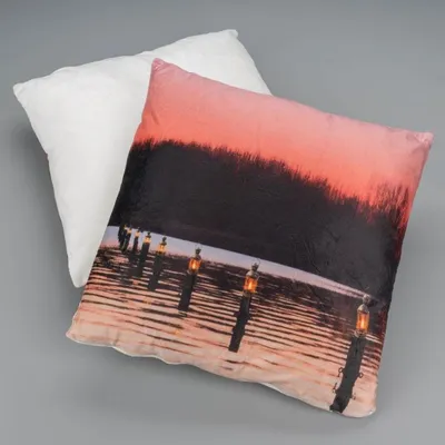 Obrázok produktu pre Dekoračný vankúš s LED osvetlením Súmrak - 38 x 38 cm
