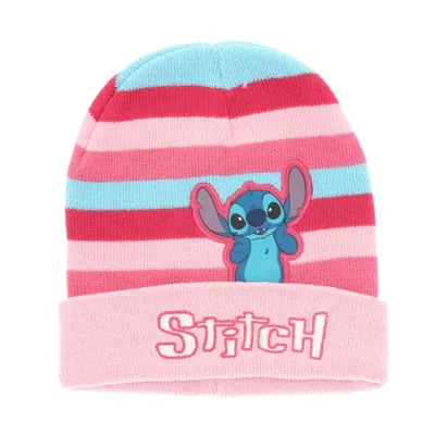 Produktbild von Lilo und Stitch Winter Mütze Kinder Mädchen Strickmütze Beanie rosa