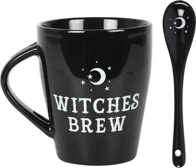 Immagine prodotto di Something Different - Set di tazze "Witches Brew" SD4022 (taglia unica) (nero/bianco)