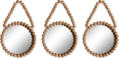 Obrázek produktu pro Sada zrcadel Home ESPRIT natural Scandi 15 x 1 x 24 cm (3 kusy)
