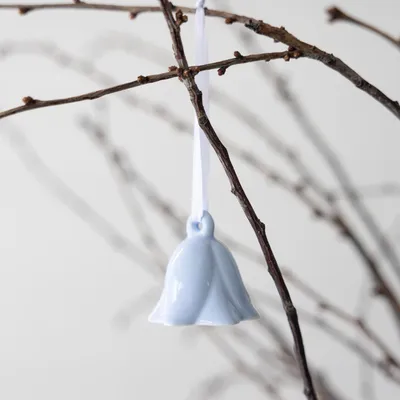 Produktbild von Keramikanhänger Blume Blåklocka - hellblau