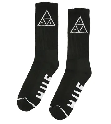Produktbild von HUF Triple Triangle Strümpfe lange Baumwoll-Socken mit Logo-Print SK00576 Schwarz