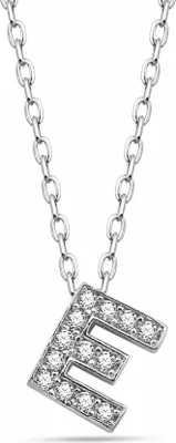 Produktbild von Dkeniz Anhänger mit Kette Buchstabe E 925/- Sterling Silber
