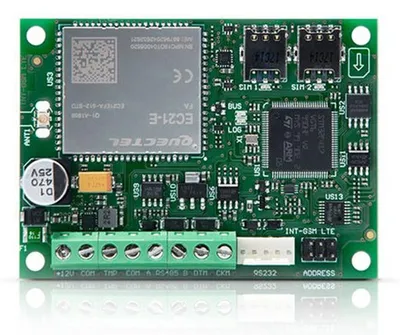 Zdjęcie produktu dla Satel INT-GSM LTE, Moduł rozszerzający, Zielony, Przewodowa, 12 V, -10 - 55 °C, 80 mm