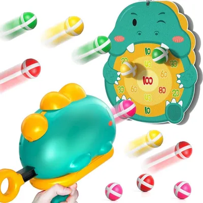 Produktbild von Kinder Wurfspiel Dinosaurier – Zielscheibe mit Klettbällen – Outdoor Spielzeug ab 3 Jahren