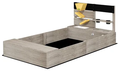 Obrázok produktu pre Pieskovisko Outsunny 154 x 80 x 60 cm – drevené pieskovisko pre deti vo veku 3–7 rokov