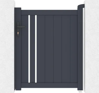 Produktbild von Gartentür aus aluminium 1m GIONA H.120cm grau