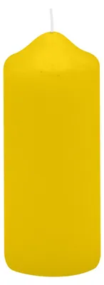 Produktbild von Spitzkopf Stumpen Kerzen Citron Gelb 10 x Ø 4 cm, 12 Stück