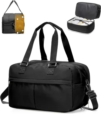 Productafbeelding van Reistas 40x30x20 cm, zwart, met natvak, voor handbagage