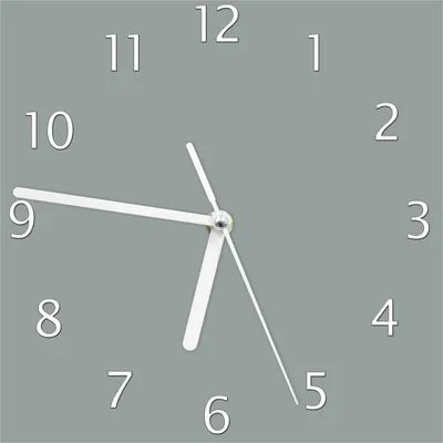 Produktbild von Wallario Design Wanduhr Grau aus Echtglas, Größe 20 x 20 cm