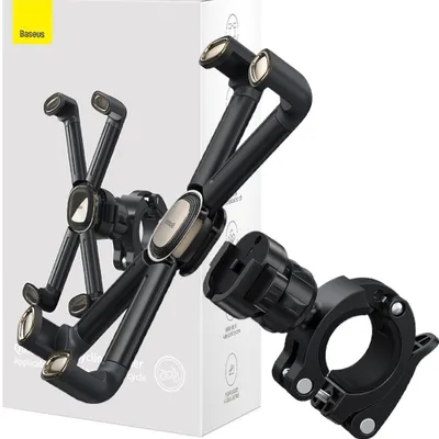 Produktbild von Baseus Quick Bike Carrier, Smartphone-Halterung 4,7-6,7 fr Fahrrad/Motorrad/Scooter, schwarz