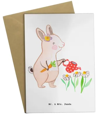 Produktbild von Mr. & Mrs. Panda Grußkarte Gärtnerin Herz - Weiß - Geschenk, osterkarten, Gartenbau, einladungskarten, Gartenplaner, Gärtnerei, osterkarte, Gartenarbeit, weihnachtskarten