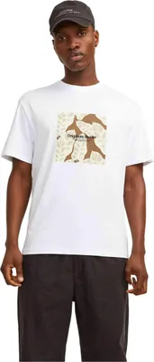 Produktbild von Jack & Jones 12256717 Sequoia Kurzarm-t-shirt Weiß L Herren Weiß L