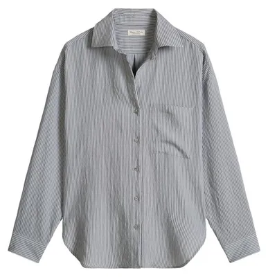 Produktbild von Woven Blouses Longsleeve 4931 Medium Blue_Multi_04 Größe 34