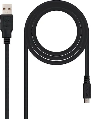 Produktbild von USB 2.0 A zu Micro USB-B-Kabel NANOCABLE 10.01.0501 (1,8 m) Schwarz
