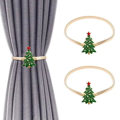 Gardinenhalter Weihnachtsbaum 2er-Set Metall 38 cm