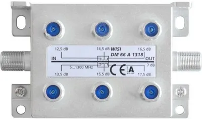 Produktbild von Wisi Abzweiger 6f. 5-1300MHz12,5-17,5dB DM 66 A 1318