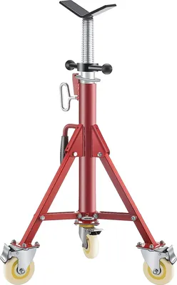 Obrázok produktu pre Stojan na rúry, nastaviteľná výška 28-52 palcov, konštrukcia s V-hlavou, nosnosť 400 kg, kompatibilita s rúrami 1/8-12 palcov, hmotnosť výrobku 14,6 kg