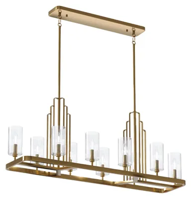 Zdjęcie produktu dla Żyrandol Kimrose mosiężno-złoty 10xE14x40W metal wym:162,5x114x114cm IP20 Quintiesse