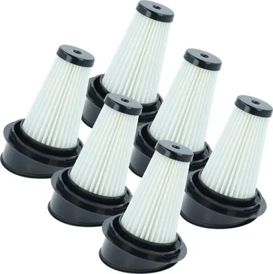 Produktbild von vhbw 6 Staubsaugerfilter kompatibel mit Grundig VCH9931, VCH9932 Staubsauger - HEPA-Filter Schwarz Weiß
