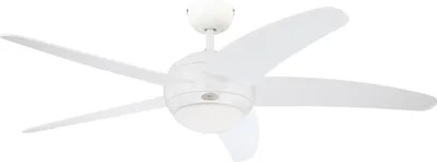 Immagine prodotto di Ventilatore da soffitto con luce e telecomando Westinghouse Bendan Bianco 132 cm